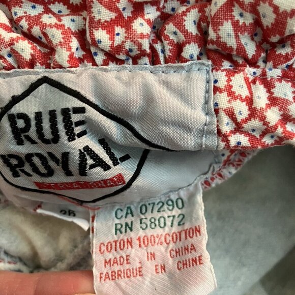 Vintage Rue Royal Shorts Womens 26 Acid Wash Patchwork Paperbag 90s High Rise - Picture 9 of 12